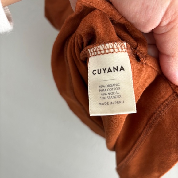 Cuyana Organic Pima Cotton Puff Balloon Sleeve Ginger Orange Tee Shirt Large - Picture 5 of 6